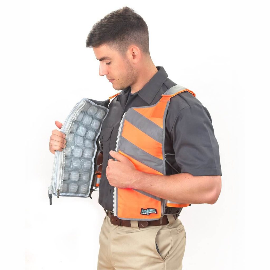 FlexiFreeze Ice Vest, Best Body Cooling Device with 96 Cubes