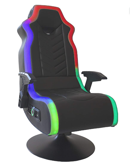 x rocker gaming chair with lights and speakers